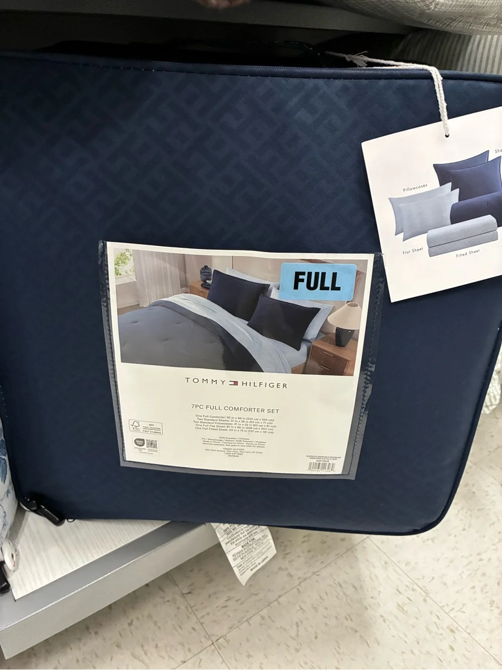 Tommy Hilfiger Navy 7-Piece Comforter Set in Deep Blue